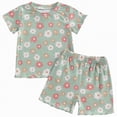 thumbnail image 1 of Gibobby Toddler Girl Multi-element 6M 12M 18M 24M 3T 4T Printed T-Shirt Casual Shorts 2PC Summer Outfit Set T-Shirt Tops+Shorts,2-3 Years,Green, 1 of 5