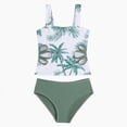 thumbnail image 1 of Gibobby Toddler Girl Swimsuit 11T 12T Girls' Swimwear Teen Swimsuits For Girls 14-16 Bikini Set Solid Color V-Neck Two Piece Bathing Suit(11-12 Years,AG), 1 of 7