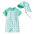 thumbnail image 1 of Gibobby Toddler Girl Swimsuit Girls Bathing Suits Two-Piece Swimsuit with Boyshorts Vest-Style Tankini Girl Swimsuit Size 4-12T(1-2 Years,Green), 1 of 7