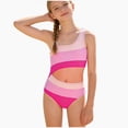 thumbnail image 1 of Gibobby Toddler Girl Swimsuit Girls Rash Guard Sets for Swimming Swimwear Two Piece Colorful Tankini Set Swimsuit for Kids(7-8 Years,Pink), 1 of 9