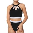 thumbnail image 1 of Gibobby Toddler Girl Swimsuit Girls Swimsuit 2 Piece Criss Cross Tankini Sets Ruffle Bathing Suit with Adjustable Strap Girls' Swimwear(8-9 Years,Black), 1 of 7