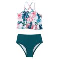 thumbnail image 1 of Gibobby Toddler Girl Swimsuit Girls Swimsuit, Adjustable Straps Cut Out One Piece Bathing Suit with Solid Color Cover Up Skirt Girls' Swimwear(2-3 Years,White), 1 of 4