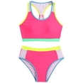 thumbnail image 1 of Gibobby Toddler Girl Swimsuit Girls Swimsuit, Adjustable Straps Cut Out One Piece Bathing Suit with Solid Color Cover Up Skirt Girls' Swimwear(8-9 Years,Hot Pink), 1 of 6