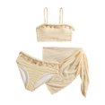 thumbnail image 1 of Gibobby Toddler Girl Swimsuit Girls Swimsuit, One Piece Bathing Suits for Teens, Ruched Adjustable Straps Padded Swimwear(9-10 Years,Beige), 1 of 9