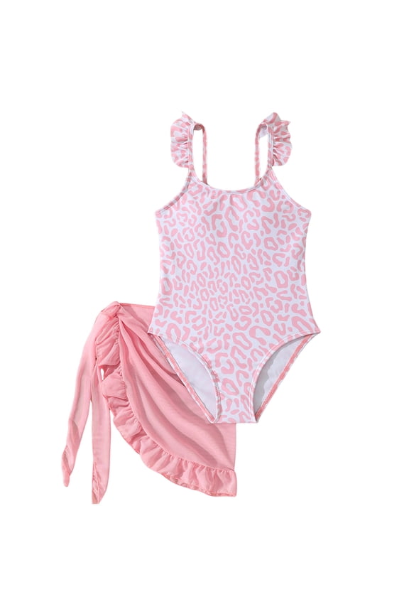 Toddler Girl Swimsuit Little Girls' Summer Swimwear Two Piece Boyshort Tankini Kids Swimsuit(7-8 Years,Pink)