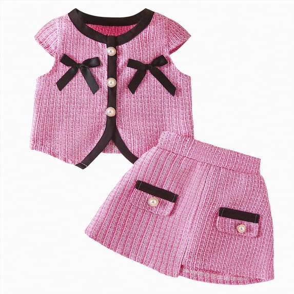 Gibobby Toddler Girls 2Pcs Baby Girls Kids Flower T-Shirt 6M 12M 18M 24M 3T 4T Tops+Shorts Pants Outfits Summer Clothes,9-12 Months,Hot Pink