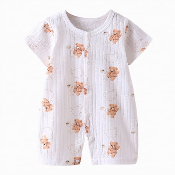 Gibobby Toddler Girls Baby Kids 1 PC Solid Jumpsuit Strap Romper Summer Pants Outfits Clothes Short Ruffle Sleeve 1 PC(6-12 Months,Coffee)