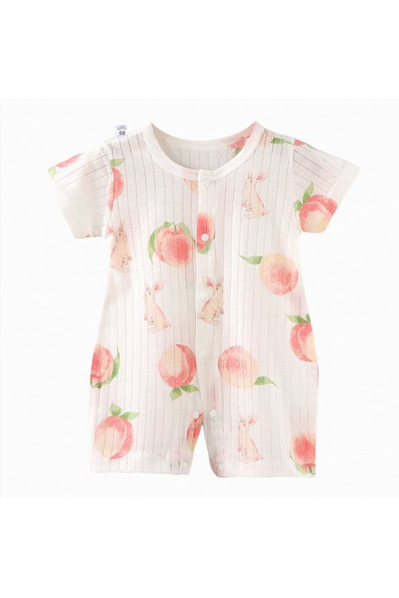 Toddler Girls Baby Kids 1 PC Solid Jumpsuit Strap Romper Summer Pants Outfits Clothes Short Ruffle Sleeve 1 PC(6-12 Months,Watermelon Red)