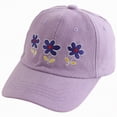 thumbnail image 1 of Gibobby Toddler Girls Baseball Hat for Ages 2-8 Cute Flower Pattern Adjustable Vintage Washed Kids Baseball Cap(3-8 Years,Light Purple), 1 of 7