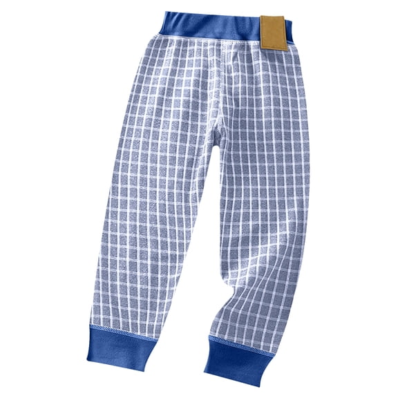 Gibobby Baby Boy's Pants Cotton Pull-On Jogger Kids Cartoon Drawstring Elastic Sweatpants(Blue,5-6 Years)