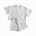 thumbnail image 1 of Gibobby Toddler Girls Clothes 2Pcs Baby Girls Kids Cute 6 12 18 24 Months T-Shirt Tops+Shorts Pants Outfits Summer Clothes,2-3 Years,Grey, 1 of 4