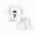 thumbnail image 1 of Gibobby Toddler Girls Clothes for 2t 3t Girls Cute Summer Short Sleeve T-Shirt Tops Shorts Clothes Sets Outfits Casual Elastic Shorts Summer 2Pcs T Shorts Set Dailywear,2-3 Years,White, 1 of 8