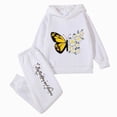 thumbnail image 1 of Gibobby Toddler Girls Outfits Sets Cute 0-12 Months 2t 3t 4t Bow Print Hoodies Tops Pants Little Girl Clothes Suit(5-6 Years,White), 1 of 5