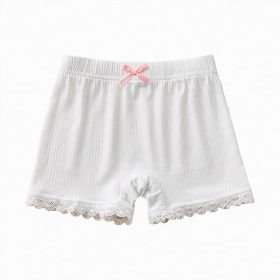 Gibobby Toddler Girls Panties Big Girls' Underwear Cotton Full Briefs Contrasting Color Panties for Teens Multi Pack(6-7 Years,White)