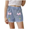 thumbnail image 1 of Gibobby Toddler Girls Shorts Little and Big Kids Summer Denim Elastic Waistband Flower Embroidery Jeans Shorts for Girls(Yellow,9-10 Years), 1 of 5