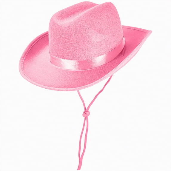 Gibobby Toddler Western Cowboy Hat Unisex for Boys Girls Classic Cowgirl Dress Up Hat with Buckle Belt Kids Outdoor Play Hat(4-9 Years,Pink)