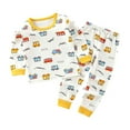 thumbnail image 1 of Gibobby Two-Piece Pajama Set for Boys and Girls, Matching Family Pajamas, Rayon from Bamboo,White,3-4 Years, 1 of 3
