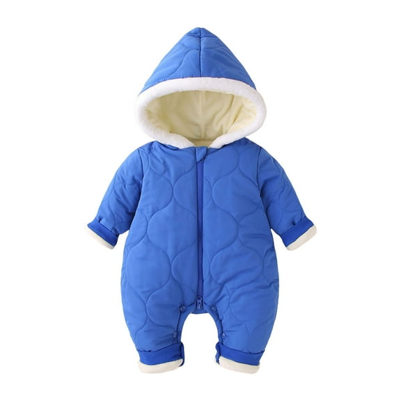 Gibobby Unisex Baby Jumpsuit Infant Boys Girls Cotton Spring Fall Romper One-Piece Coverall Baptism Outfit(Blue,3-6 Months)