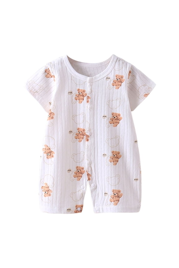 Unisex Short Sleeve Baby Romper 2 Pack Cotton Solid infant Boy Girl Jumpsuits Soft New Born Clothes(Coffee,12-18 Months)