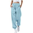 thumbnail image 1 of Gibobby Wide Leg Yoga Pants for Women Loose Comfy Flare Sweatpants with Pockets High Waist Stretch Pants Regular Fit Trouser Pant(Light Blue,L), 1 of 4