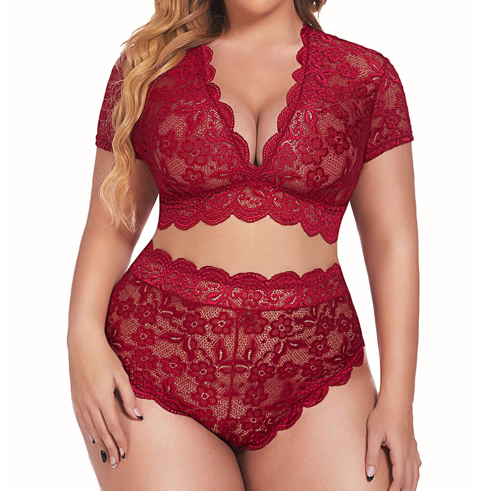 Gibobby Sexy Lingerie For Women's Sexy Lingerie Floral Lace Sheer