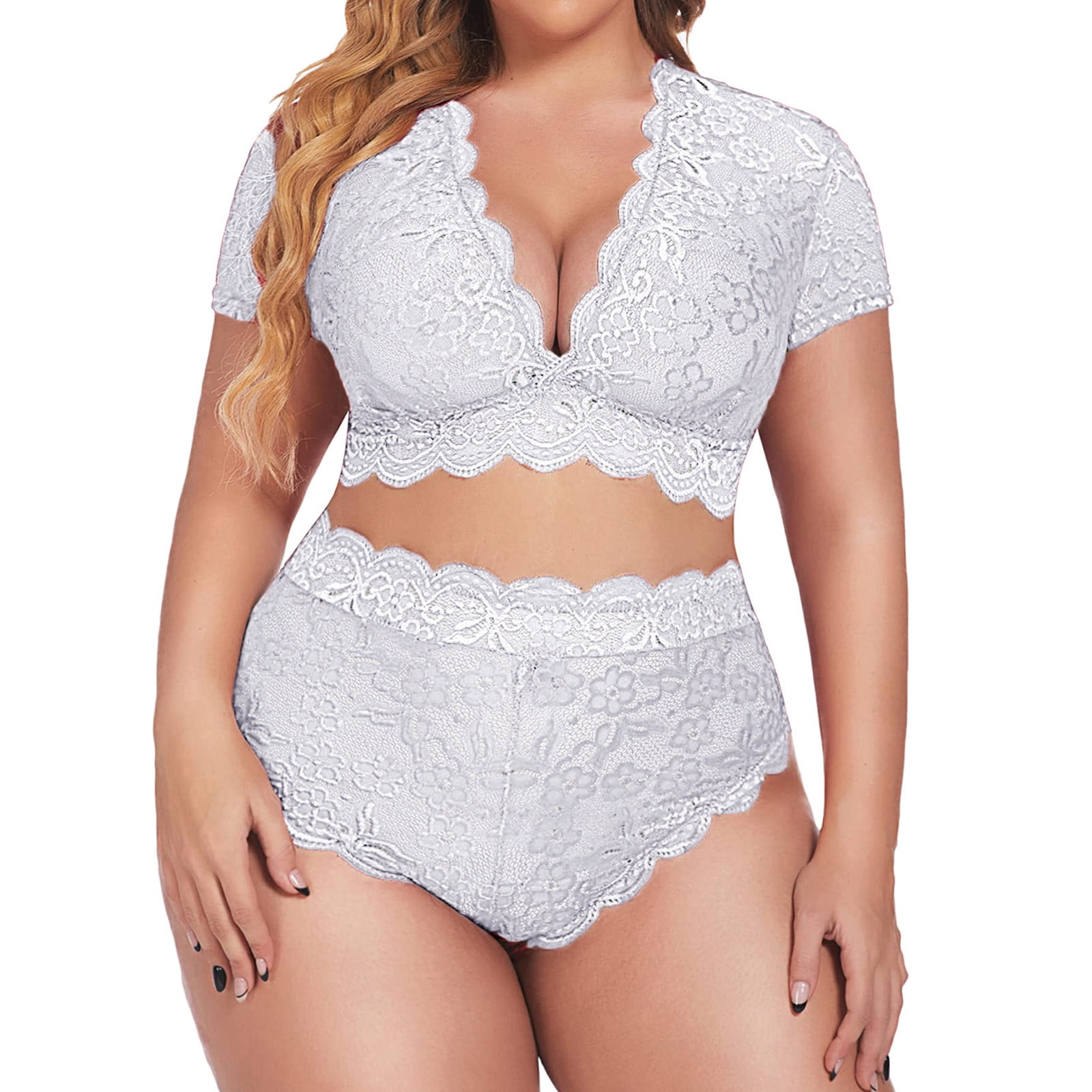 Guabogewa Women Bra Set and Underwear Plus Size Women Sexy Lace Front  Button Shaping Cup Shoulder Strap Large Thin (Beige, 36) : :  Clothing, Shoes & Accessories