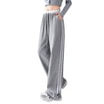 thumbnail image 1 of Gibobby Women Sweatpants Open Bottom Drawstring Elastic Waist Wide Leg Spring/Fall Pants with Pockets(Grey,L), 1 of 9