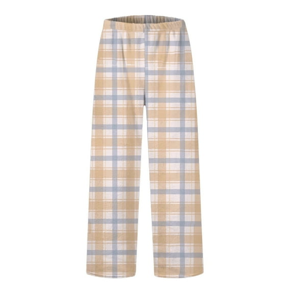 Gibobby Women's Causal Drawstring High Waist Baggy Straight Wide Leg Sweatpants Solid Color Loose Trousers with Pockets(Yellow,M)