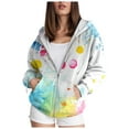 thumbnail image 1 of Gibobby Women's Color Block Zip Up Hoodie Sweatshirt Casual Long Sleeve Jacket Sweater with Pockets(S,Multicolour), 1 of 6