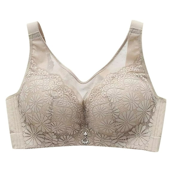 Gibobby Women's Lace Desire Underwire Bra, Full-Coverage Lace Bra with Underwire Cups[Green,44]