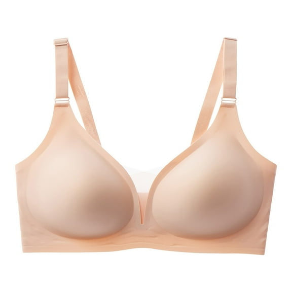 Gibobby Women's Smooth Cotton T-Shirt Bra Pack - Ultra-Soft, Flexible, and Invisible Under Tees[Beige,M]