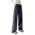 thumbnail image 1 of Gibobby Womens Yoga Pants Wide Leg Pants Casual Drawstring Sweatpants Lounge Pants with Pockets Comfy Stretchy Work Pants(Dark Gray,S), 1 of 9