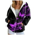 thumbnail image 1 of Gibobby Womens Zip Up Hoodies Long Sleeve Fit Hooded Sweatshirts Casual Lightweight Jacket Fall Winter Coat(XL,Dark Purple), 1 of 7
