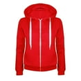 thumbnail image 1 of Gibobby Womens Zip Up Hoodies Oversized Long Sleeve Sweatshirts Fall Fashion Jackets Winter Clothes with Pockets(XL,Red), 1 of 5