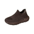 thumbnail image 1 of Gibobby Youth Girls Slip-On Athletic Sneakers - Stylish Running and Tennis Shoes for Little and Big Kids(Coffee,10-10.5 Years), 1 of 8
