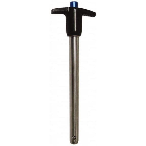 Gibraltar 1/4" Diam, 1" Usable Length, T Handle, Quick Release Pin Grade 4130 Steel, Zinc-Plated Finish