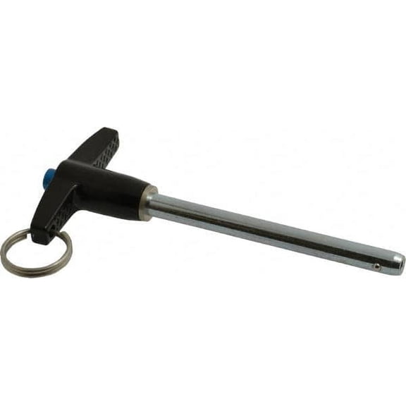 Gibraltar 1/4" Diam, 2-1/2" Usable Length, T Handle, Quick Release Pin Grade 4130 Steel, Zinc-Plated Finish