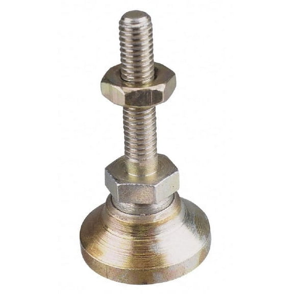 Gibraltar 1-8 Bolt Thread, Studded Pivotal Stud Mount Leveling Pad & Mount 22,000 Max Lb Capacity, 4" Base Diam