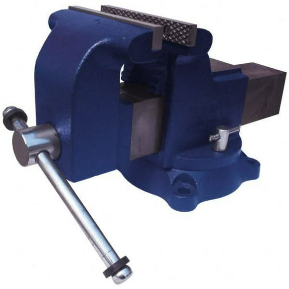 Gibraltar 4" Jaw Width x 4-3/8" Jaw Opening Capacity, 2-1/2" Throat Depth, Bench & Pipe Combination Vise 3/4 to 2-3/8" Pipe Capacity, Swivel Base, Bolt Down Attachment, Ductile Iron