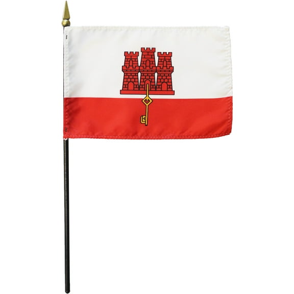 Gibraltar - 4"X6" Stick Flag