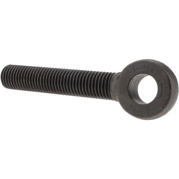 Gibraltar Black Oxide Steel Eye Rod End, 1-8 External Male Thread, 4-3/4" Thread