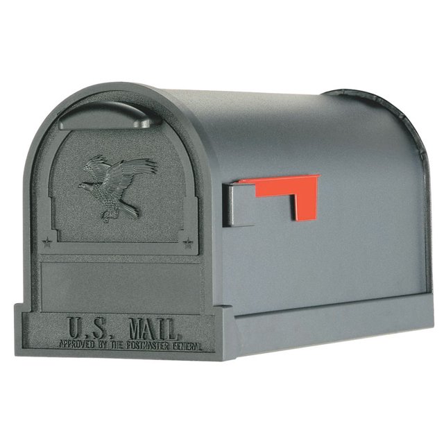 Gibraltar Mailboxes Arlington Large, Steel, PostMount Mailbox, Black