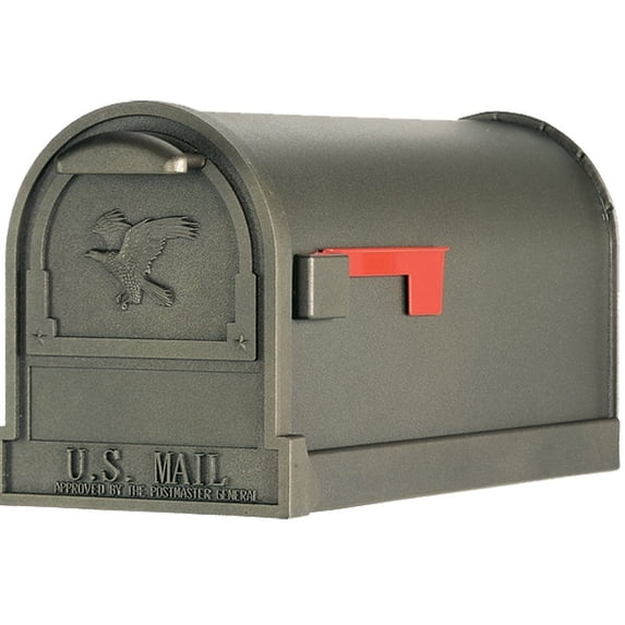 Gibraltar Mailboxes Arlington Large, Steel, Post-Mount Mailbox, Bronze, AR15T000