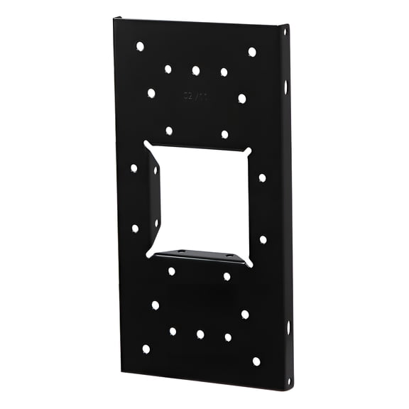 Gibraltar Mailboxes Black Steel Mailbox Mounting Board .060 Ga. 12.875 in. L