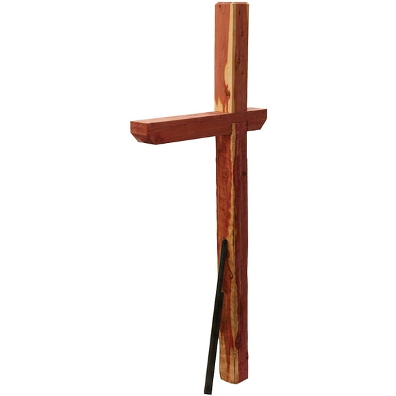 Gibraltar Mailboxes Cedar Deluxe, Drive-In, Crossarm, Mailbox Post Kit, Natural Finish, DPKX0000