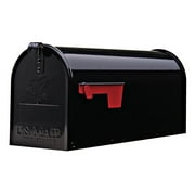 Gibraltar Mailboxes Classic Medium, Steel, Post Mount Mailbox, Black, T1S00B00