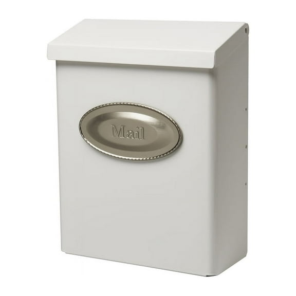 Gibraltar Mailboxes Gibraltar White Designer Vertical Wall Mount Mailbox DVKW00AM — Home & Garage Storage, Stackable Design