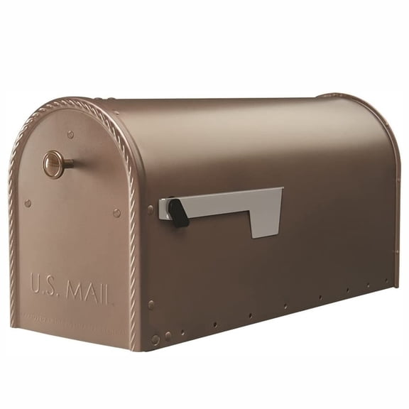 Gibraltar Mailboxes Edwards Large, Steel, Post Mount Mailbox, Venetian Bronze, EM160VB0