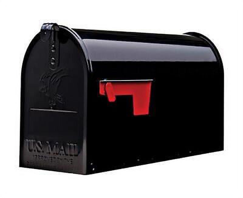Gibraltar Mailboxes Elite Classic Galvanized Steel Post Mount Black
