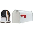 thumbnail image 1 of Gibraltar Mailboxes Elite Galvanized Steel Post Mount Mailbox White Rust Resistant, 1 of 6
